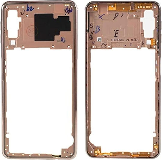 Samsung Μεσαίο Πλαίσιο Χρυσό για Galaxy A7 2018