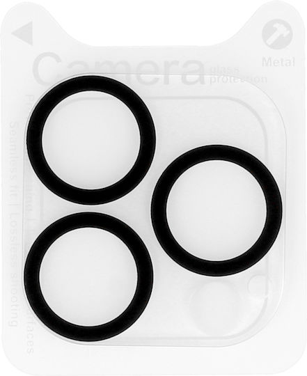 Γυαλί Προστασία Κάμερας Tempered Glass Μαύρο για το Apple iPhone 15 Pro, iPhone 15 Pro Max