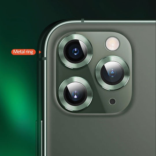 Usams Metal Ring Προστασία Κάμερας Μεταλλικό Πλαίσιο Green για το iPhone 11