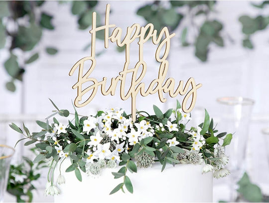 PartyDeco Happy Birthday Διακοσμητικό Γλυκών για Party