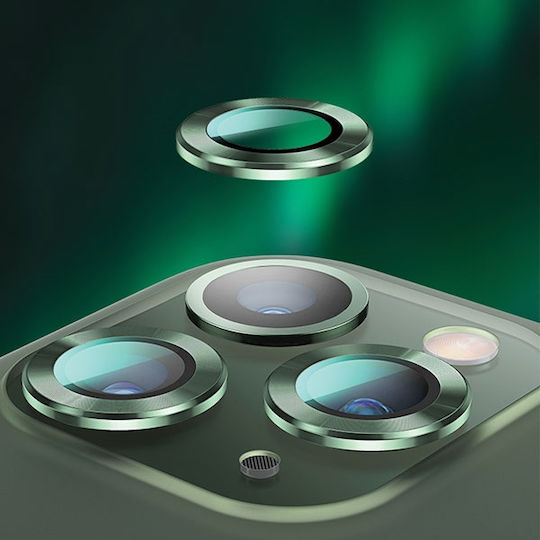 Usams Metal Rings Προστασία Κάμερας Tempered Glass Χρυσό για το iPhone 11 Pro / 11 Pro Max