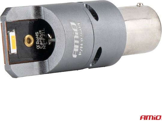 AMiO Лампи Автомобила PY21W-BAU15s Canbus LED 6000К Orange 12-24V 2бр