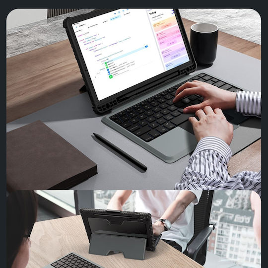 Nillkin Bumper Combo Flip Cover με Πληκτρολόγιο στα Αγγλικά US Μαύρη (Samsung Tab S9)