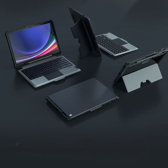 Nillkin Bumper Combo Flip Cover με Πληκτρολόγιο στα Αγγλικά US Μαύρη (Samsung Tab S9)