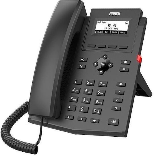 Fanvil X301W Cu fir Telefon IP 2 linii Negru