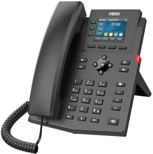 Fanvil X303W Cu fir Telefon IP 4 linii Negru
