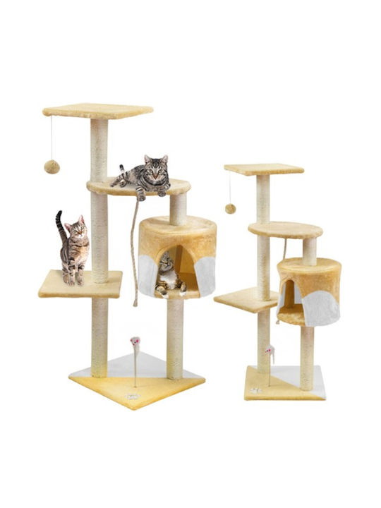 Malatec Scratching Post Cat Trees Beige 5 levels 66x40x110cm