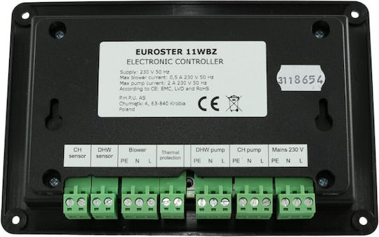 Контролер E11wbz 2 Операционни Сензора 1 Аварийно Сензор Burnit Дървени Котли