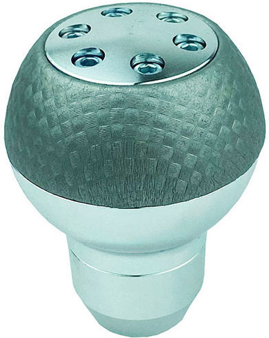 Auto Gs Auto Schaltknauf Nickel Rund mit Schrauben Universal Gray
