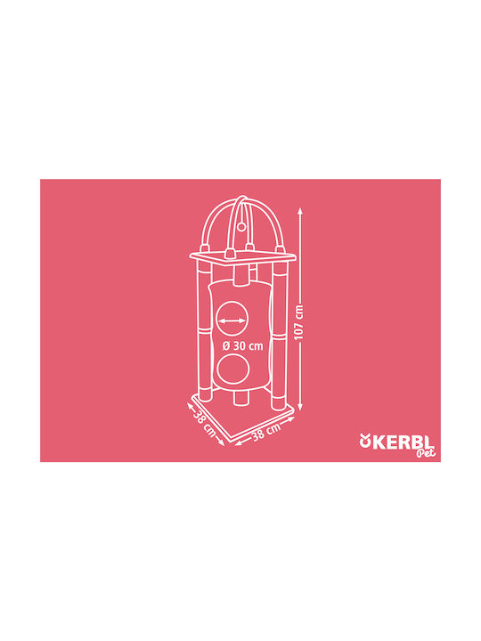 Kerbl Onyx Ονυχοδρόμιο Γατόδεντρο Μαύρο 38x38x107εκ.