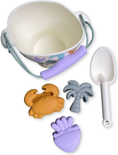 Комплект силиконови играчки за пясък Swim Essentials - кофа, лопатка, формички, абстрактен дизайн