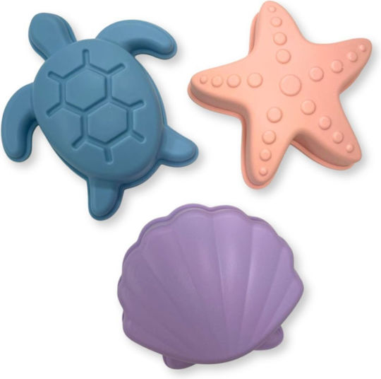 Swim Essentials Σετ Σιλικόνης Παιχνίδια Άμμου Κουβαδάκι Φτυάρι Καλούπια Sea Animals