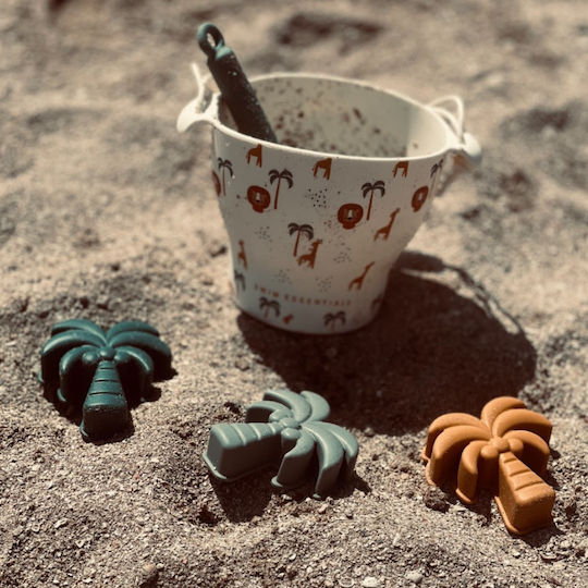 Swim Essentials Silicone Sand Toys Set Bucket Shovel Molds Jungle