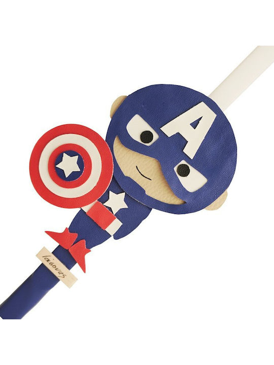 Osterkerze Avengers Quadratische Blaue Osterkerze Avengers Quadratische Blaue
