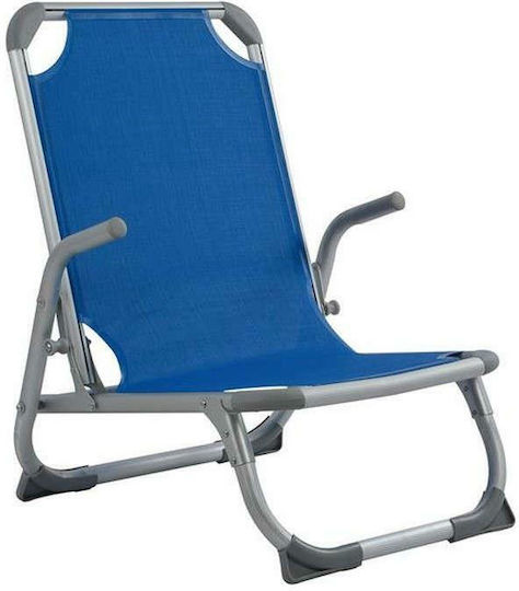 HomeMarkt Small Chair Beach Aluminium with High Back Orange 56x70x66cm