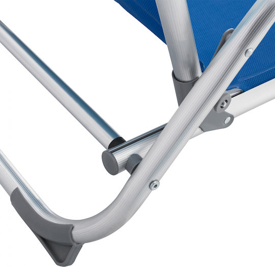 HomeMarkt Small Chair Beach Aluminium with High Back Orange 56x70x66cm