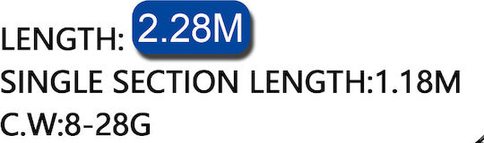 Tpster 8-28g Lanseta de pescuit 2.28m