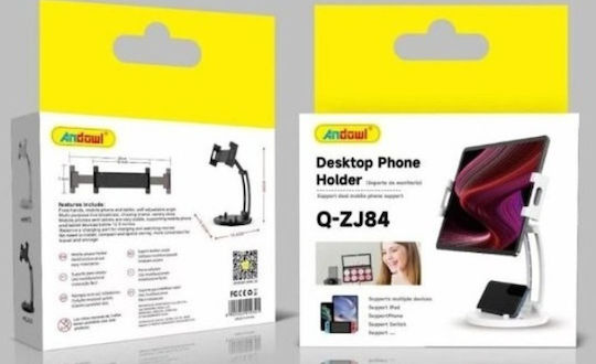 Andowl Q-ZJ84 Desk Stand for Mobile Phone in White Colour