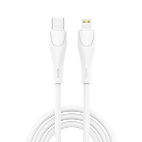 iNOS Handyladegerät mit USB-C Ausgangsanschluss und Kabel USB-C - Lightning 20W Stromlieferung / Schnellaufladung 3.0 Weiß
