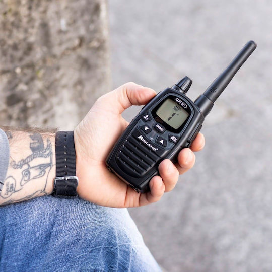 Midland G7 Pro Ασύρματος Πομποδέκτης PMR με Μονόχρωμη Οθόνη Σετ 2τμχ
