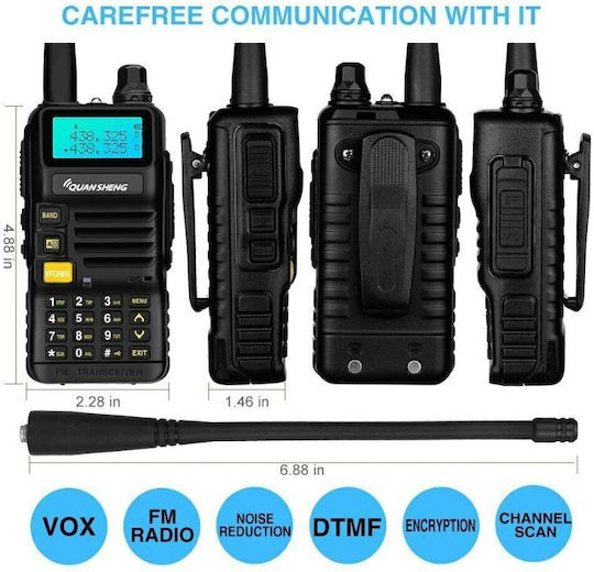 Quansheng TG-45UV Walkie Talkie 6W με Μονόχρωμη Οθόνη