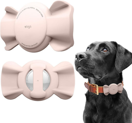 Elago Ribbon Pet Collar Case Premium Silicone Case for Apple Airtag Pet Collar Sand Pink Eat-ribbon-pet-spk Eat-ribbon-pet-spk