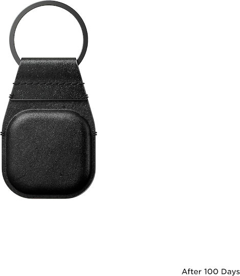 Nomad Keychain Schlüsselbund-Etui Leder für AirTag in Schwarz Farbe