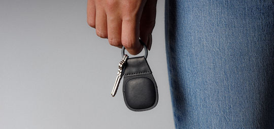 Nomad Keychain Schlüsselbund-Etui Leder für AirTag in Schwarz Farbe