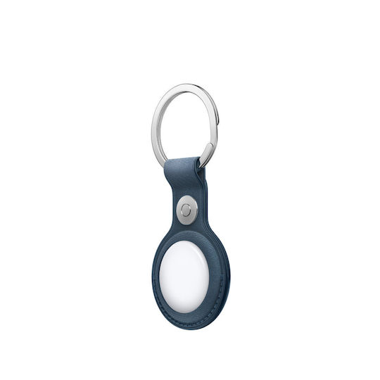Apple Finewoven Key Ring Keychain Case Leather for AirTag Pacific Blue