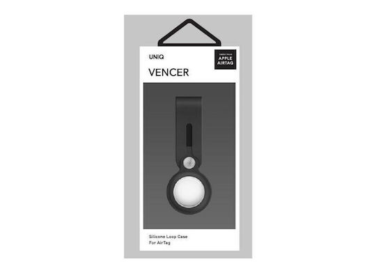 Uniq Vencer Калъф За Ключодържател От Силикон За AirTag В Черен Цвят