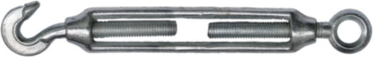 Benman Tensioner Boat Deck Light Type Electro-Galvanized Shackle with Ring and Hook M8 / 164mm8mm