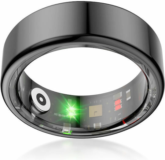 Ksix Saturn Smart Ring 21.4mm Wasserdicht mit Pulsmesser Schwarz