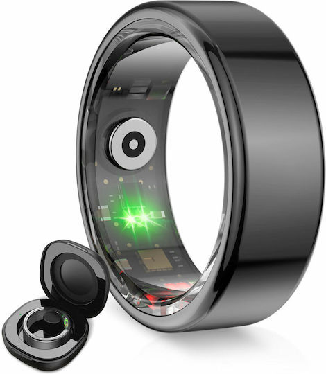 Ksix Saturn Smart Ring 21.4mm Wasserdicht mit Pulsmesser Schwarz