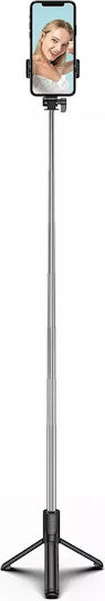 Hurtel Selfie Stick with Bluetooth & Remote Control Black