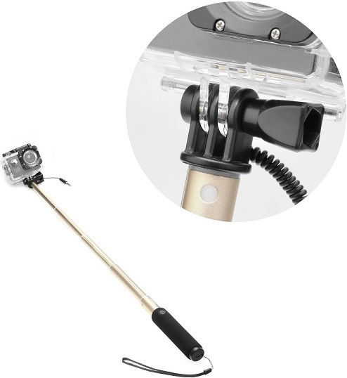 Remax P5 Selfie Stick με Καλώδιο 3.5mm Χρυσό