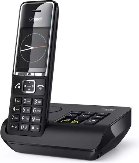 Gigaset Comfort 550A Ασύρματο Τηλέφωνο με Ελληνικό Μενού Μαύρο