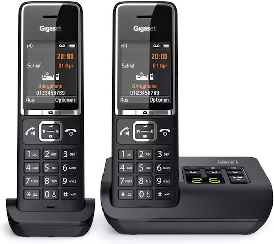 Gigaset Comfort 550A Cordless Phone (2-Pack) with Speaker Black