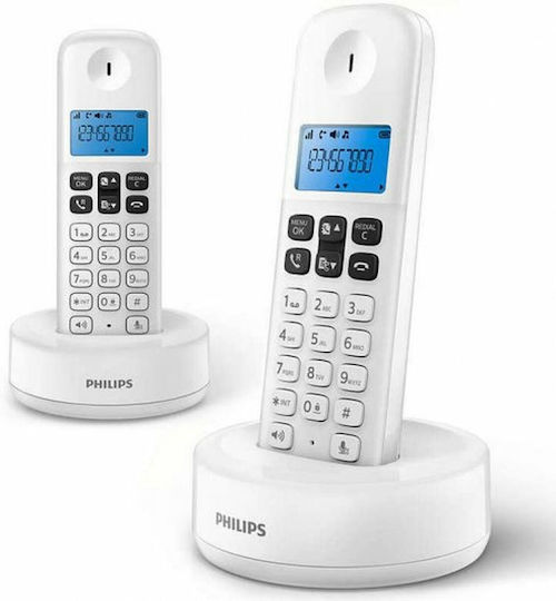 Philips D161 Cordless Phone with Greek Menu White