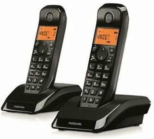 Motorola S1202 Duo Cordless Phone Duo Black