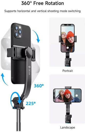 Devia Life Creation C10 Selfie-Stick Handy-Stative Bluetooth-Schwarz