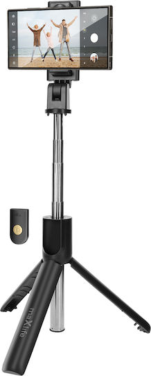 Maxlife MXST-100 Selfie Stick Trepied Pentru Telefon Mobil Bluetooth Negru