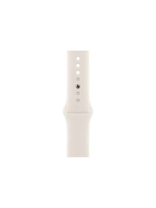 Apple Sport Band 46mm M/L Armband Silikon mit Pin Starlight (Apple Watch 46 mm)