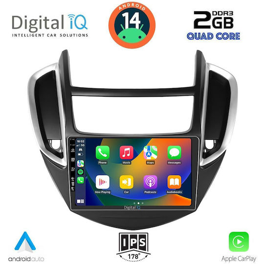 Digital IQ Car Audio System for Chevrolet Trax 2014-2022 (Bluetooth/USB/WiFi/GPS/Apple-Carplay/Android-Auto) with Touch Screen 9"