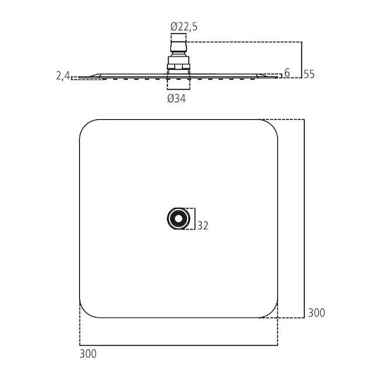 Ideal Standard Idealrain Platz Duschkopf