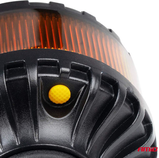 AMiO Far Auto LED 12 / 24V 11cm cu Portocaliu Iluminare
