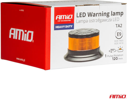 AMiO Car Beacon LED 12 / 24V 11cm with Orange Lighting