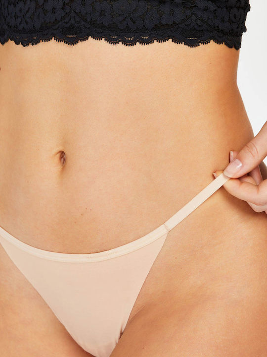 Damen Zeichenfolge Nahtlos Beige