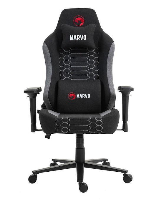 Marvo CH-178 Fabric Gaming Chair with Adjustable Arms Black / Gray