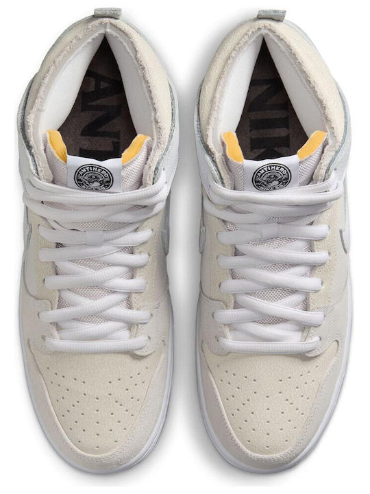 SB Dunk High Adidași Tip Botine Pentru Bărbați Albi