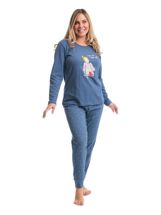 Sexen Winter Women's Pyjama Set Blue